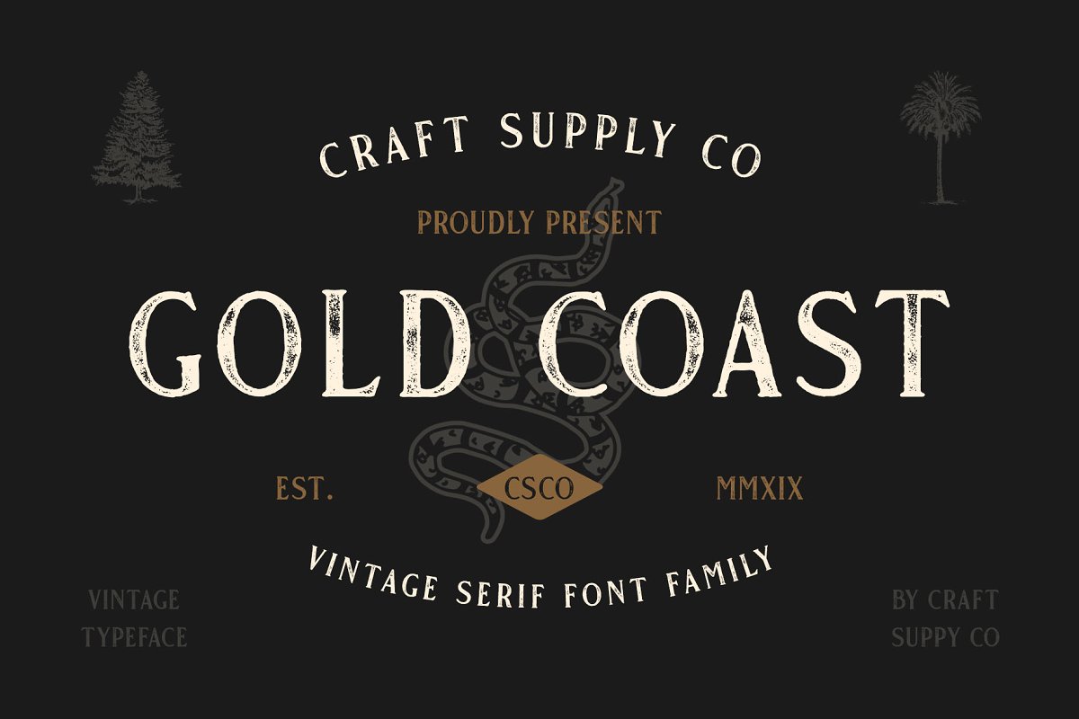Пример шрифта Gold Coast #1